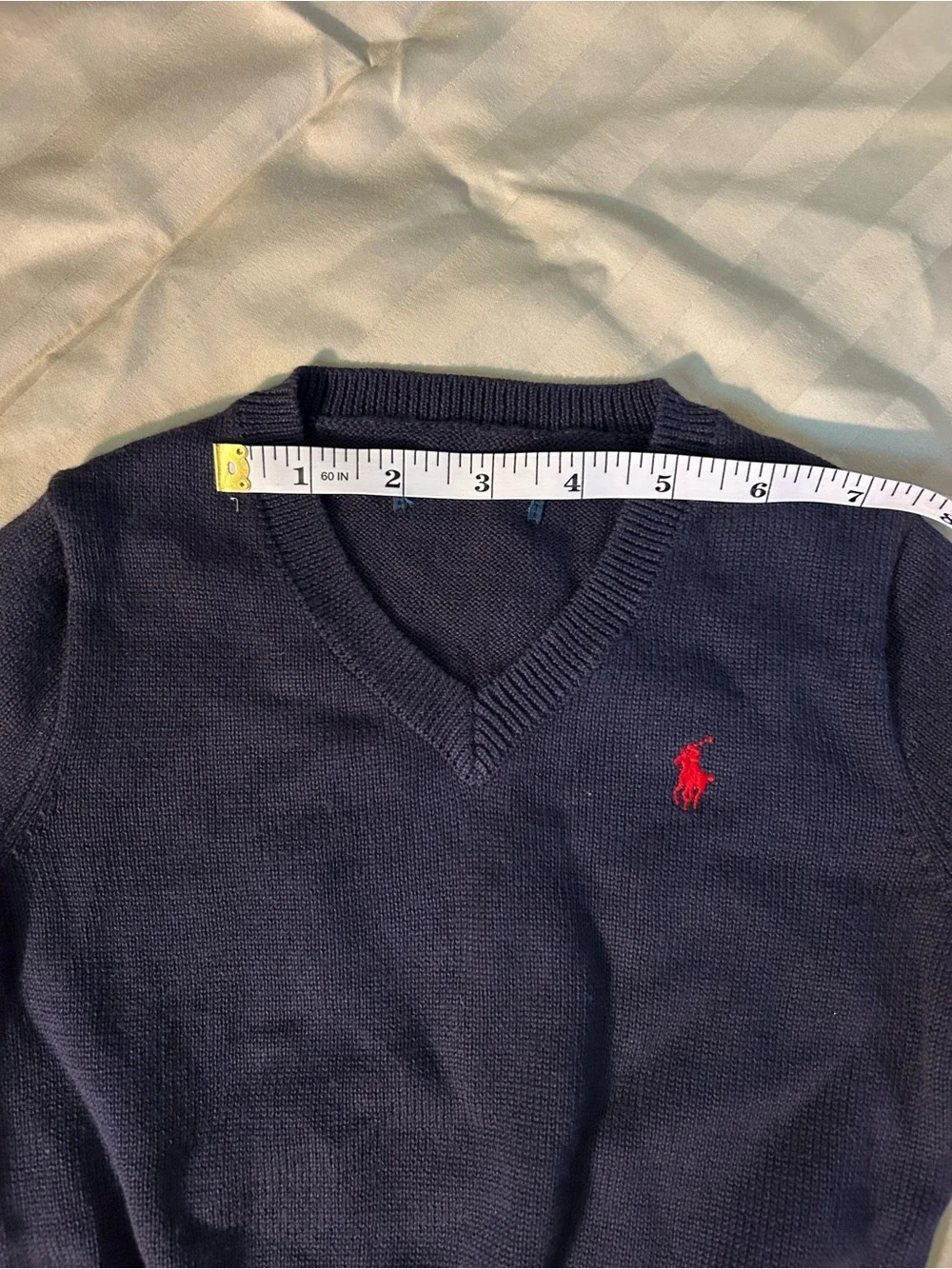 Polo Ralph Lauren Navy V-Neck Sweater Kids Size 4-5